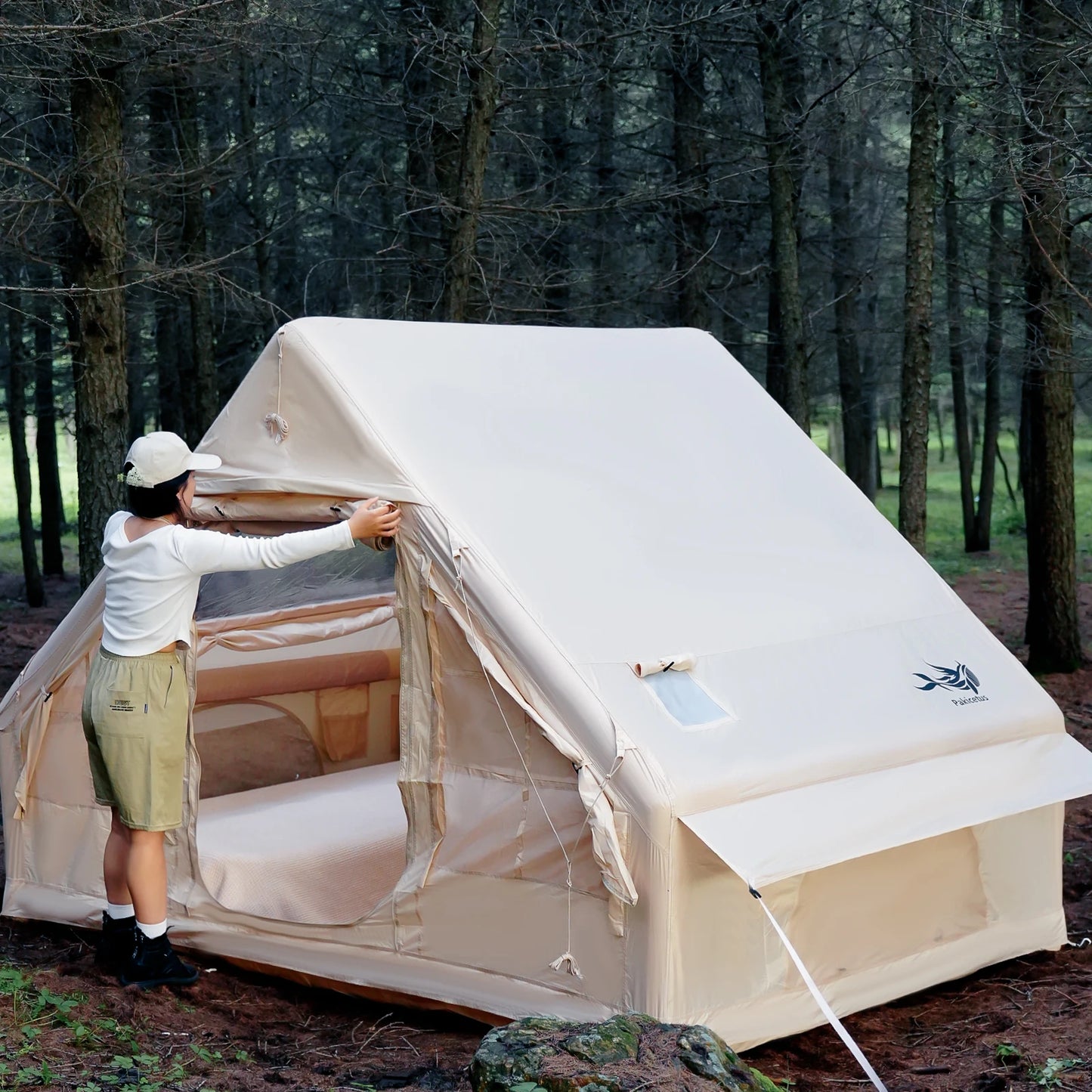 Pakicetus Inflatable Tent With Skylight Quick Setup Pump