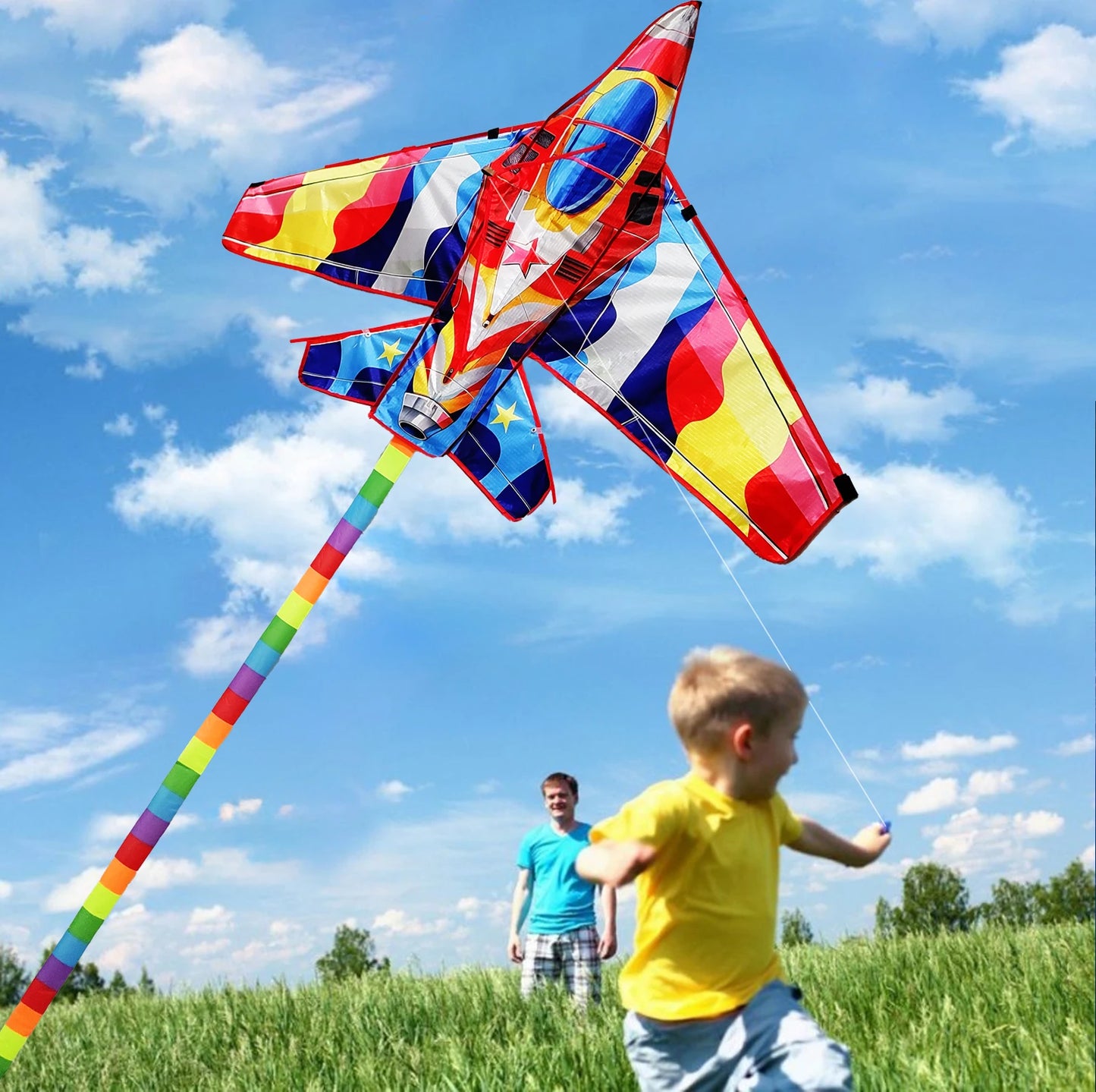 Outdoor Plane Kite For Beginners For Adults And Kids With String And Handle