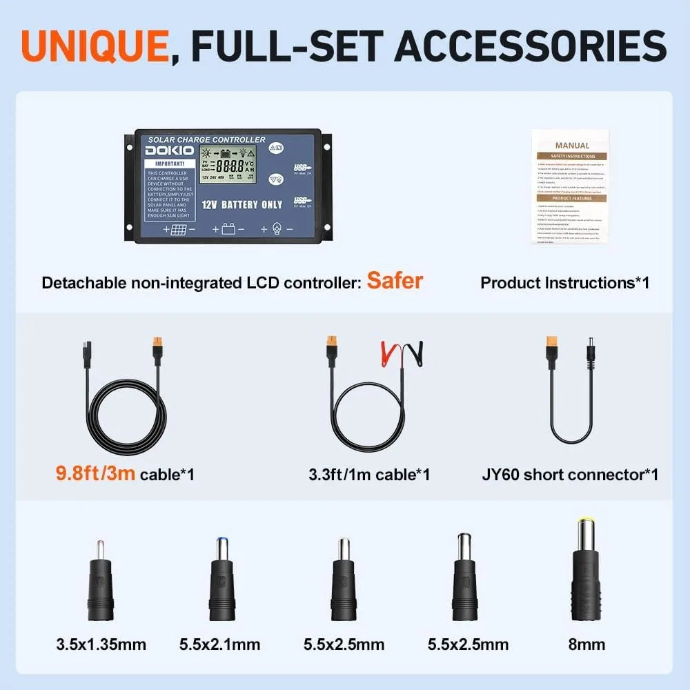 Portable 200W Foldable Solar Panel Kit With Controller And USB