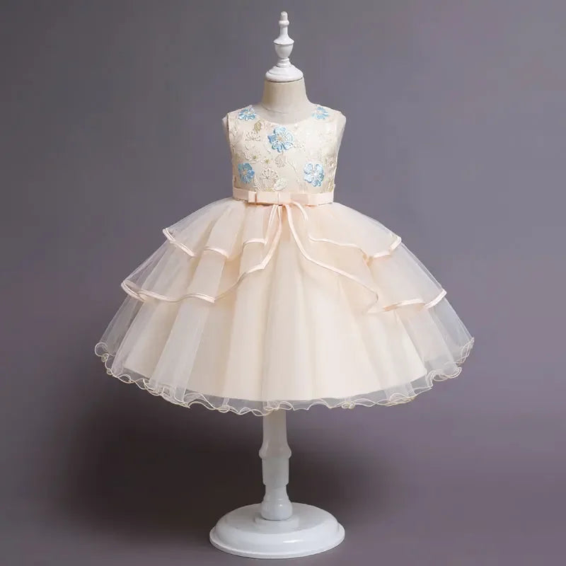ElvesNest Flower Girl Dress Lace Sleeveless Party Dress