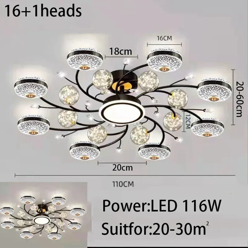 Crystal Modern Ceiling Light LED Pendant For Living Room