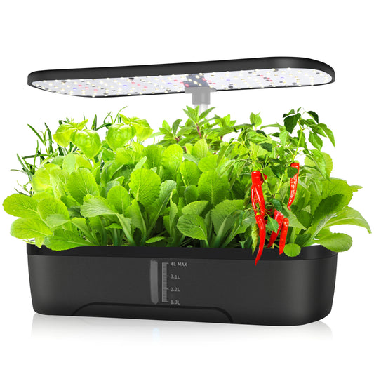 12 Pod Hydroponics Growing System With Automatic Timer LED Light