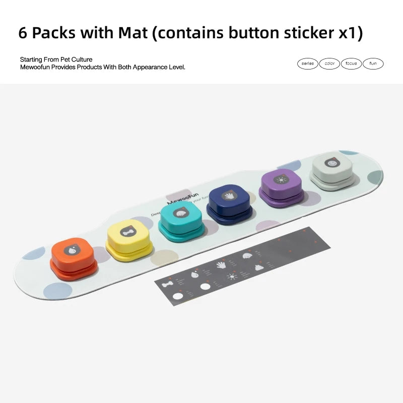 Mewoofun Recordable Dog Communication Buttons Set