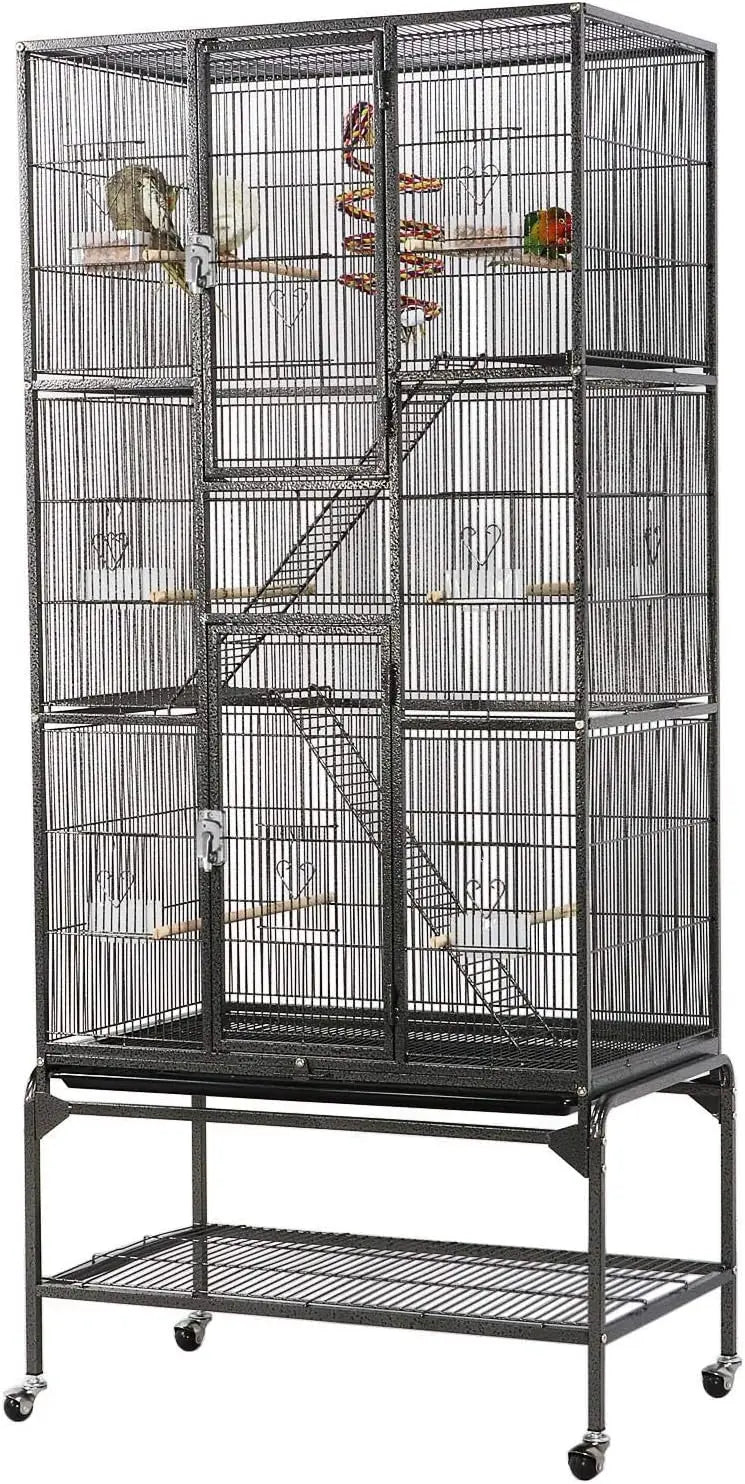 Durable Iron Bird Cage For Parrots And Small Birds Heavy Duty