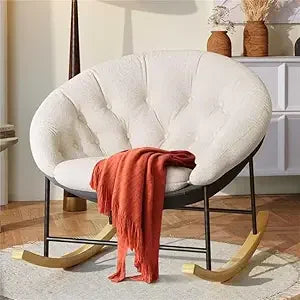Modern Upholstered Nursery Rocking Chair for Baby’s Comfort and Gliding