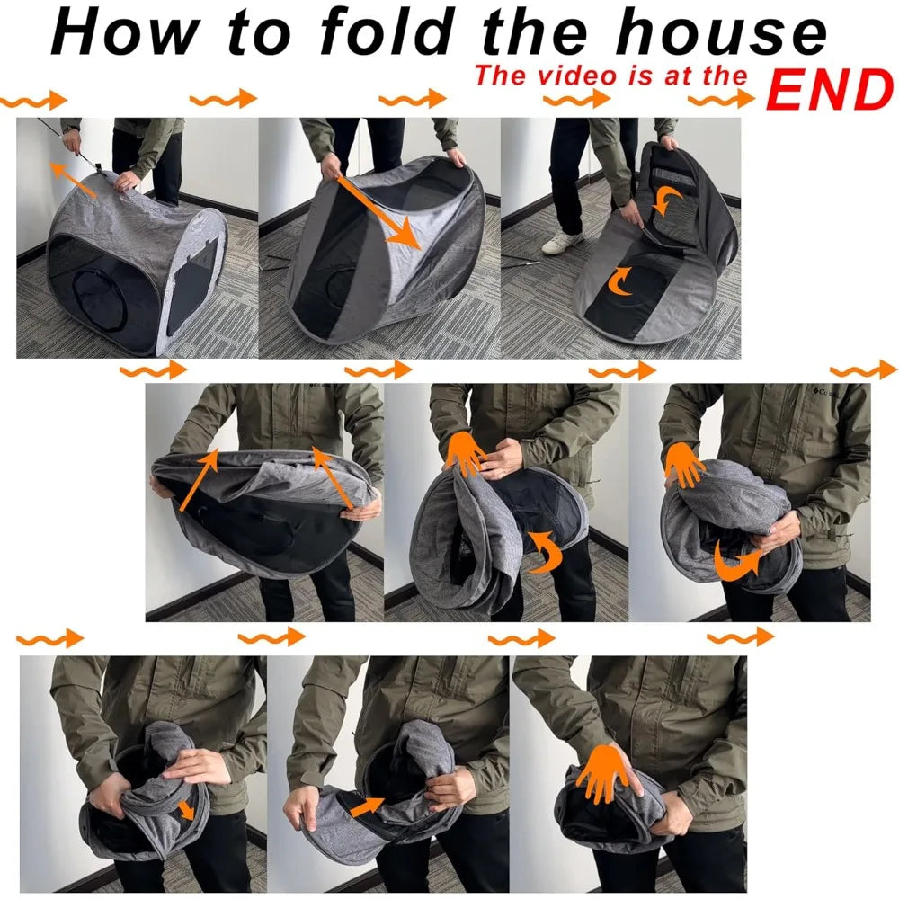 Foldable Cat Playpen For Recovery And Postoperative Care