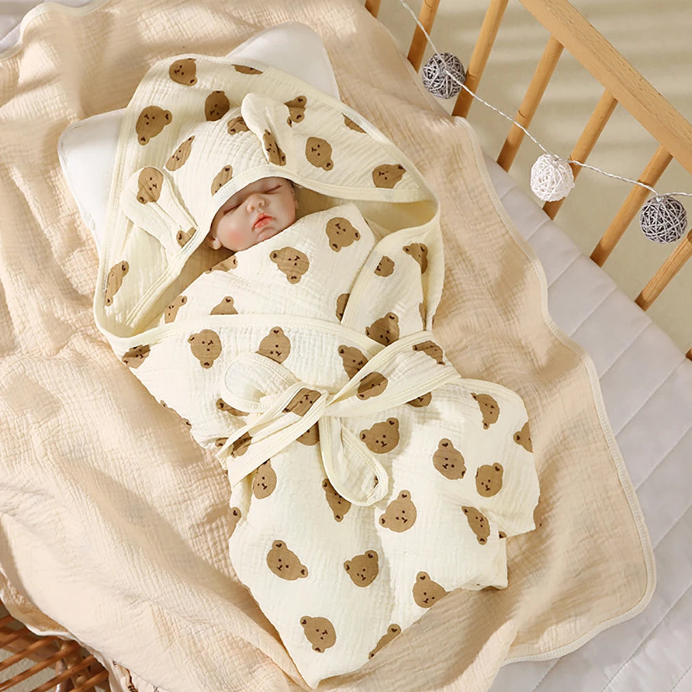 Pure Cotton Baby Swaddling Blanket for Newborns 0-1 Year