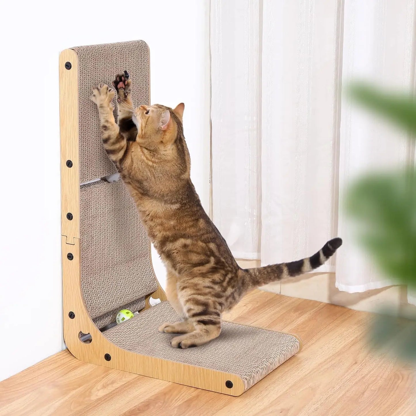L Shape Cat Scratcher Pad for Happy Indoor Cats