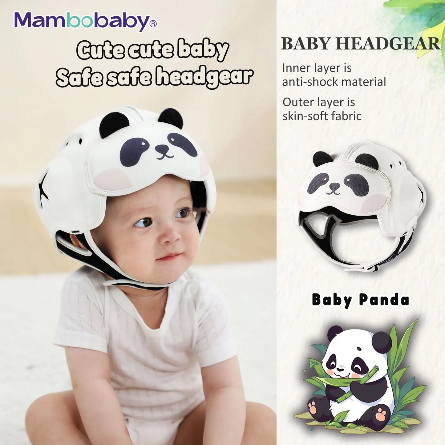 Mambobaby Safe Anti-Shock Baby Helmet for Crawling Infants
