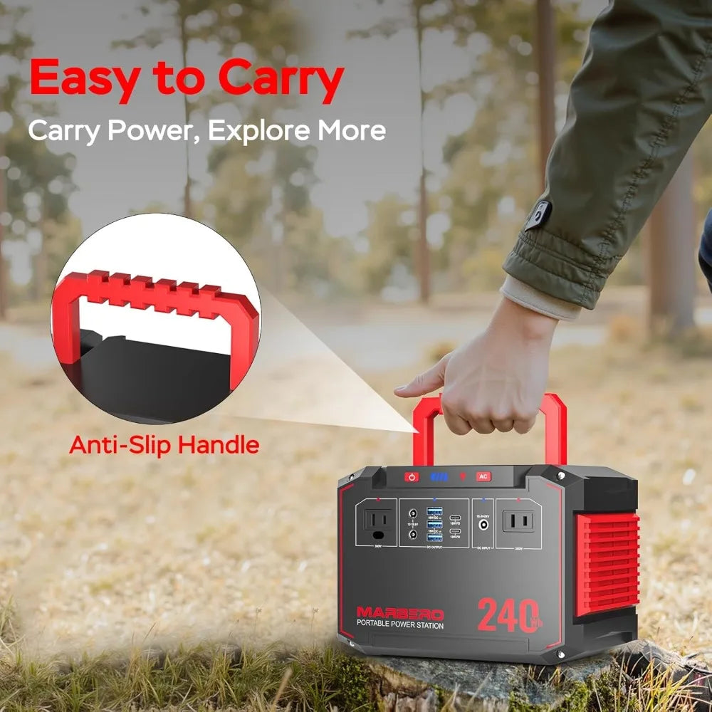 Portable Solar Generator 240Wh 300W Power Station With 60W Panel