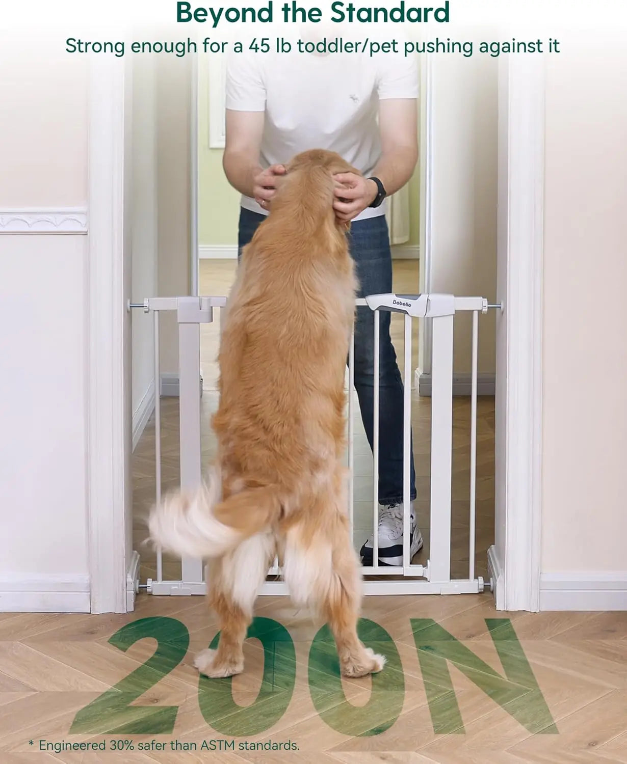 Ufsagcg Adjustable Pressure Mounted Safety Gate For Baby And Pets