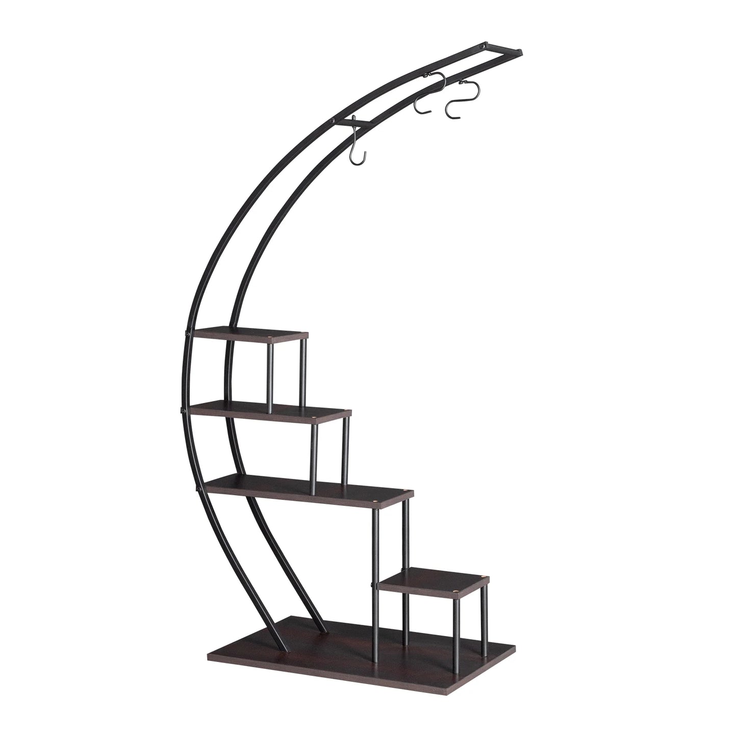 Artisasset 2pcs 5 Layer Semicircle Plant Stand for Home Decor