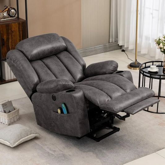 Tall Man Power Lift Recliner Chair With Massage And Heat