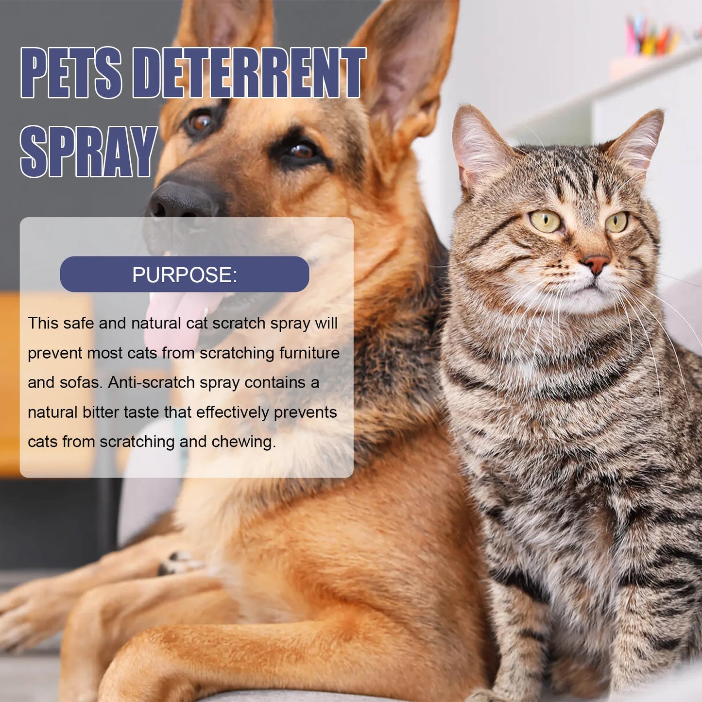 Natural Cat Scratch Deterrent Spray with Orange Fragrance
