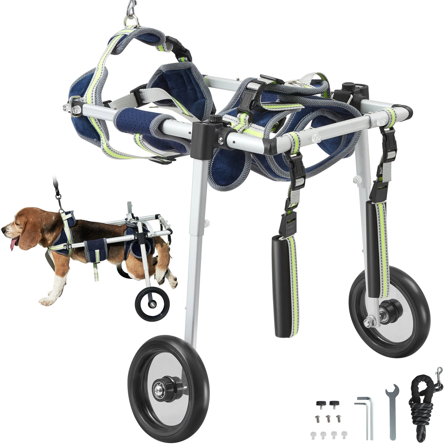 SucceBuy 2 Wheel Dog Wheelchair For Hind Legs Disabled Pets