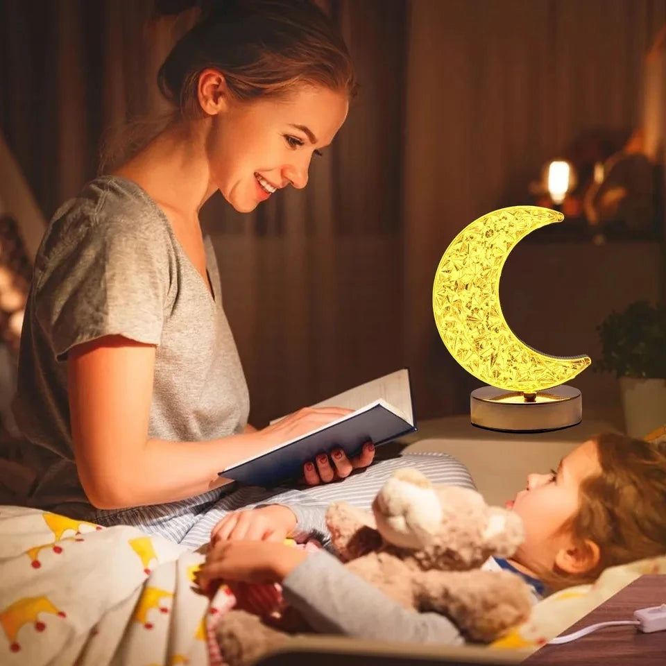 3D Moon Lamp Bedside Night Light USB Dimmable LED Glow