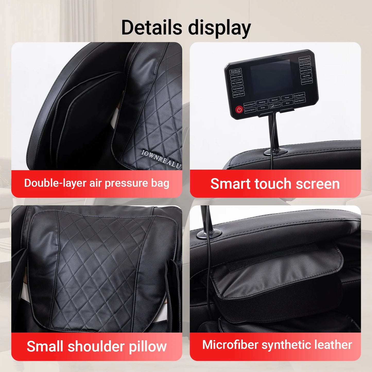 IOWNREALU Zero Gravity Full Body Massage Chair With Foot Massage And Touchscreen