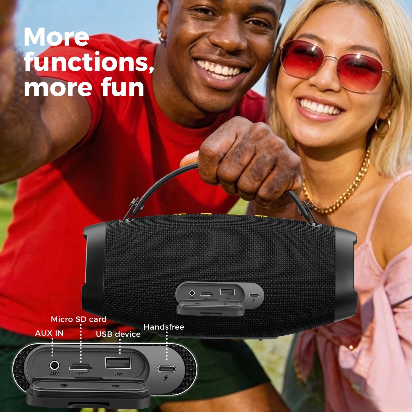 W-King X10S Bluetooth Speaker 40W Dual Drivers IPX7 Waterproof