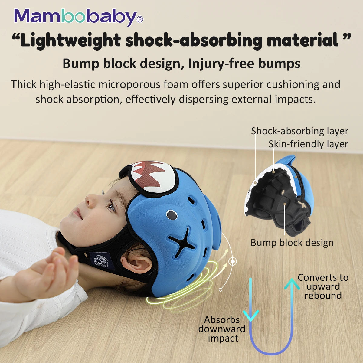 Mambobaby Safe Anti-Shock Baby Helmet for Crawling Infants