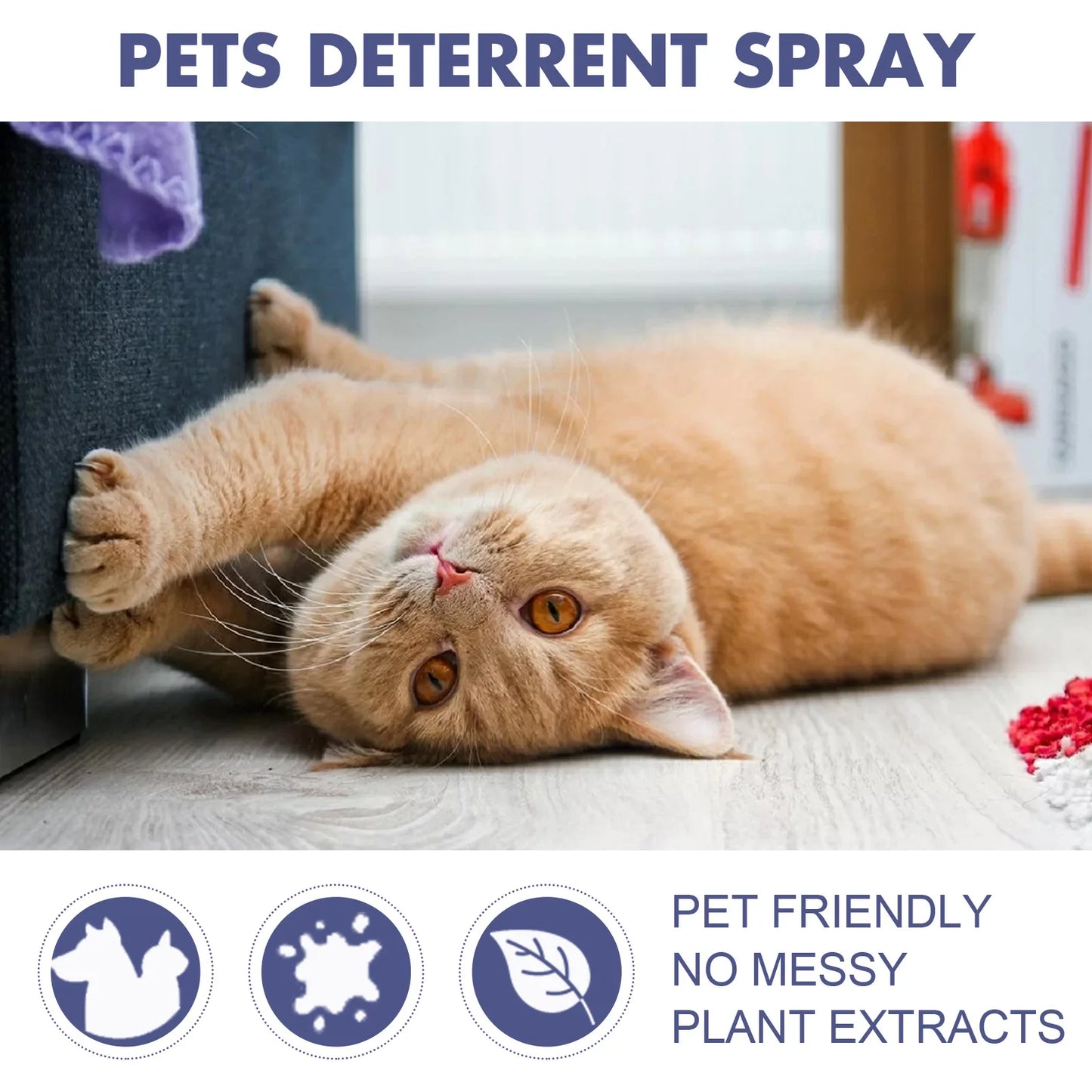 Natural Cat Scratch Deterrent Spray with Orange Fragrance