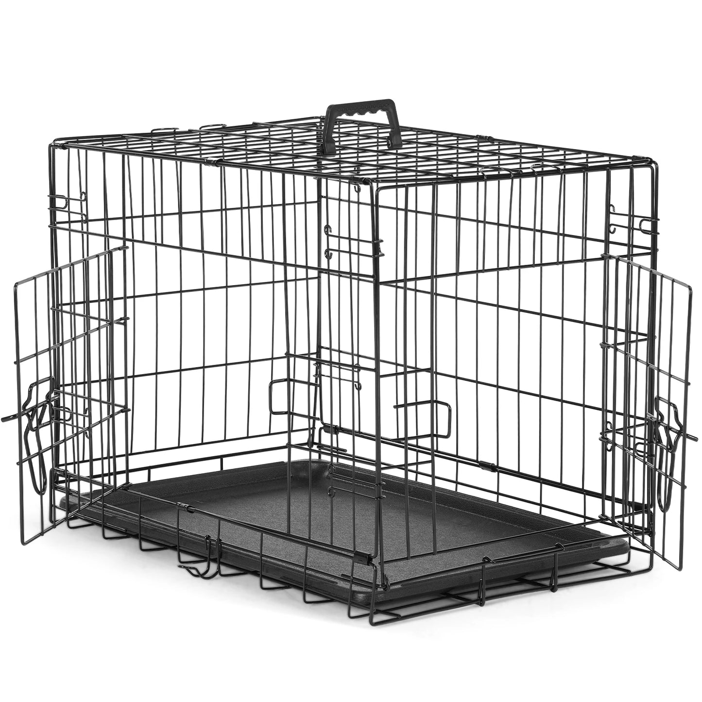 JHK Extra Large Double Door Folding Metal Dog Cage