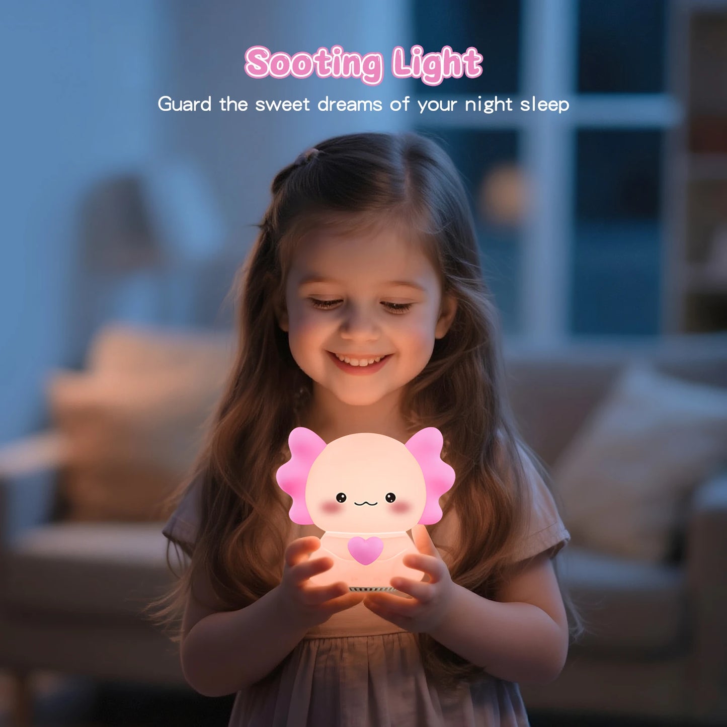 Axolotl Night Light With Sound Machine And Wireless Speaker