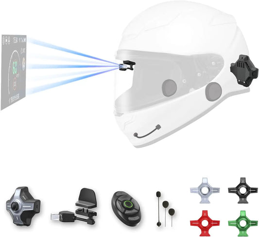E6 Motorcycle Helmet HUD with Bluetooth GPS and Intercom