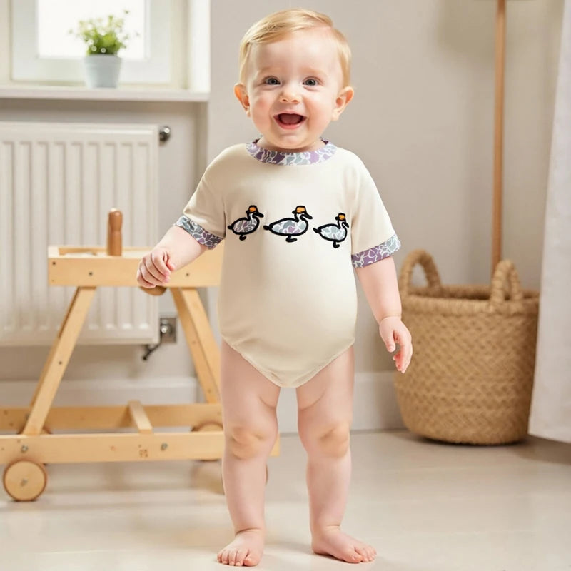 Cute Cartoon Animal Print Romper Jumpsuit Kids Unisex