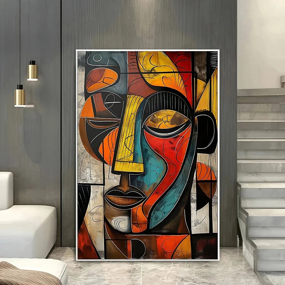 Abstract African Art Canvas Print Frameless Wall Art