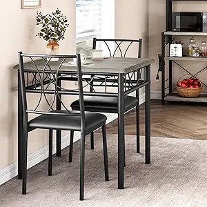 Rustic Rectangular Dining Table Set for Four Chairs