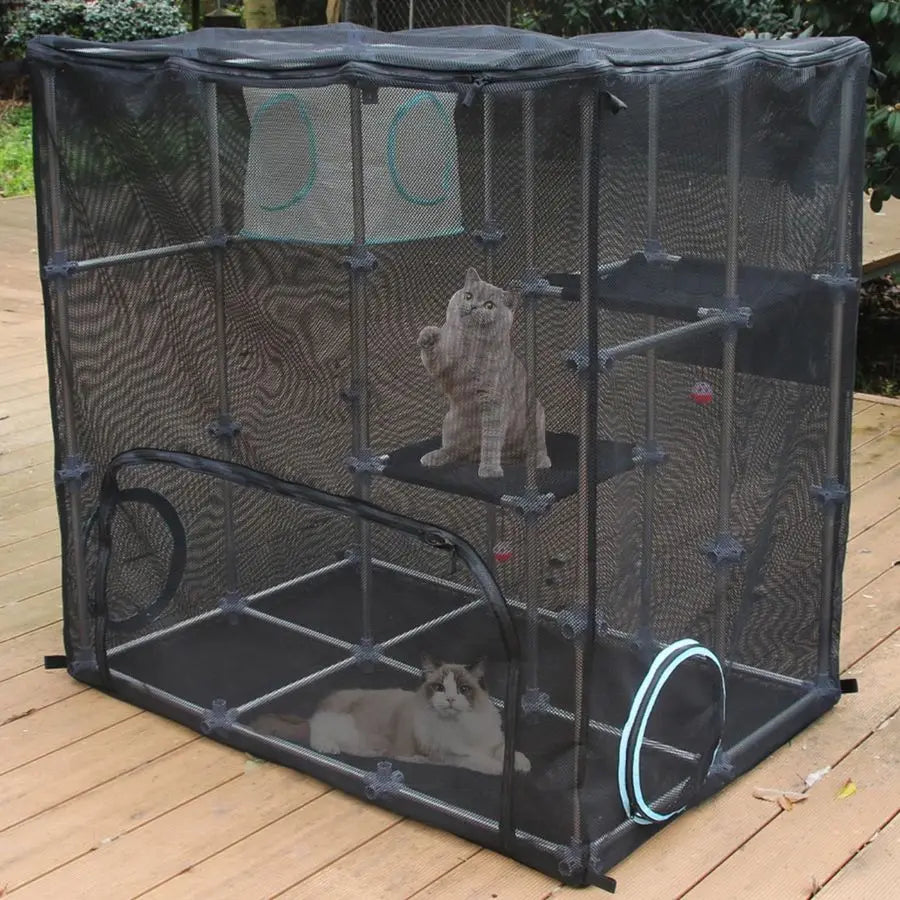 XMSJ Catio Outdoor Cat Enclosure Mega Kit Indoor Outdoor