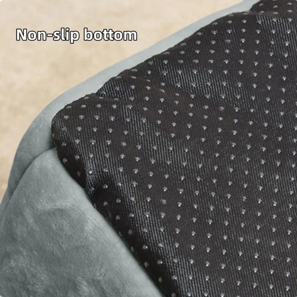 Foldable Dog House Bed With Warm Plush Nest And Cushion