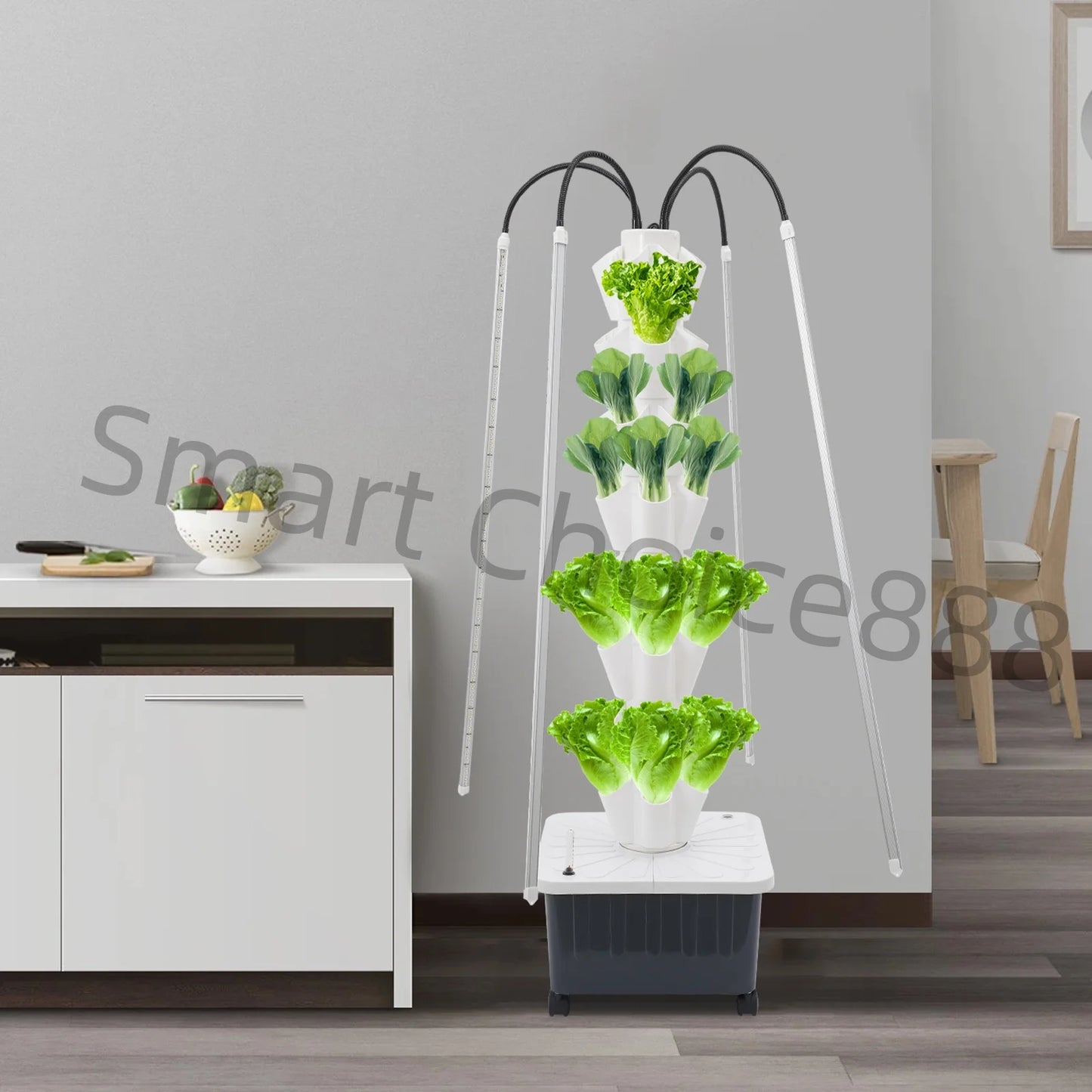 Hign-concerned 40 Hole Hydroponics Indoor Vertical Garden Tower Kit LED