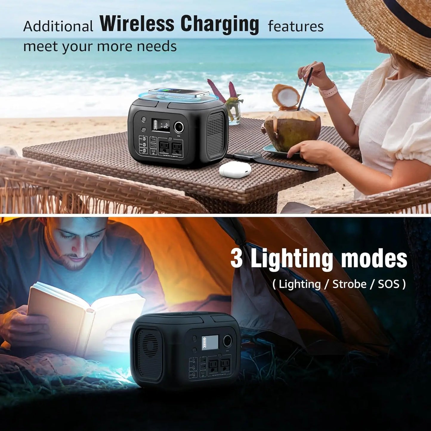 SinKeu 300W Portable Power Station 260Wh Solar Generator