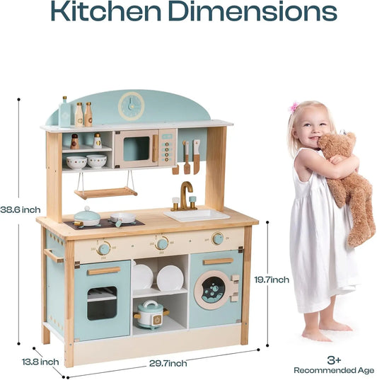 Robotime Robud Wooden Kitchen Playset For Kids With Realistic Features