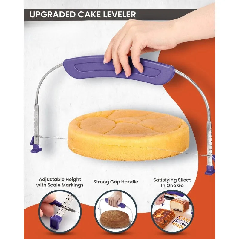 250 Piece Aluminum Cake Decorating Kit with Turntable and Tips