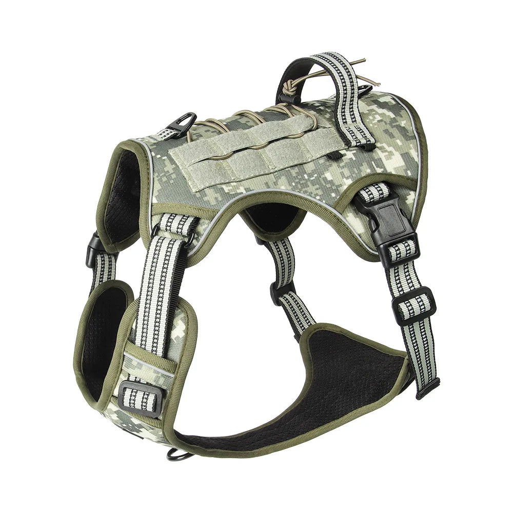Reflective Tactical Dog Harness Adjustable No Pull Vest
