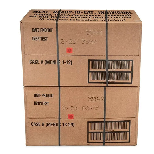 US 24ct MRE Case Bundle 2021 A B Menus Ready To Eat