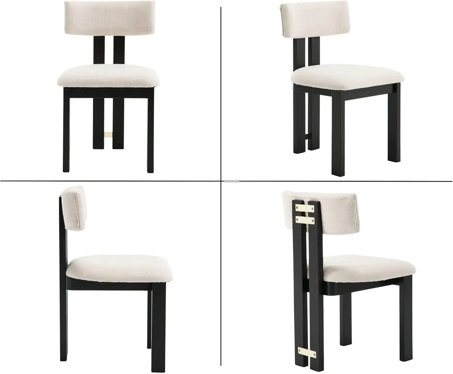 High-Concerned Linen Dining Chairs Set of 6 Modern Farmhouse