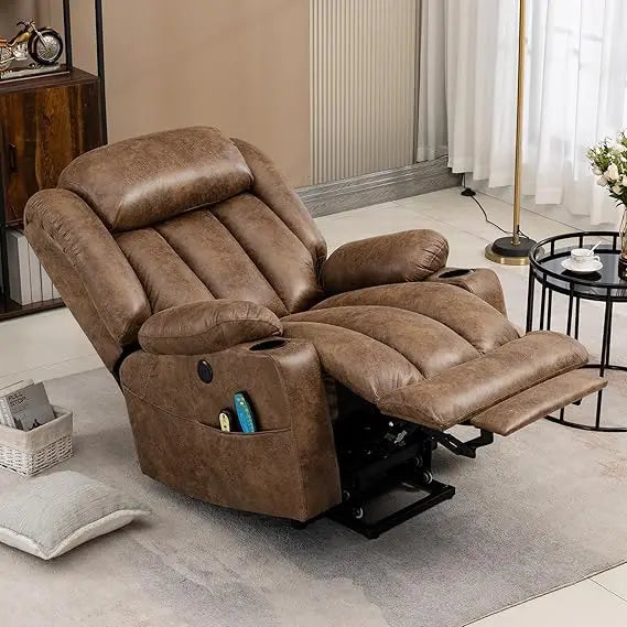 Tall Man Power Lift Recliner Chair With Massage And Heat