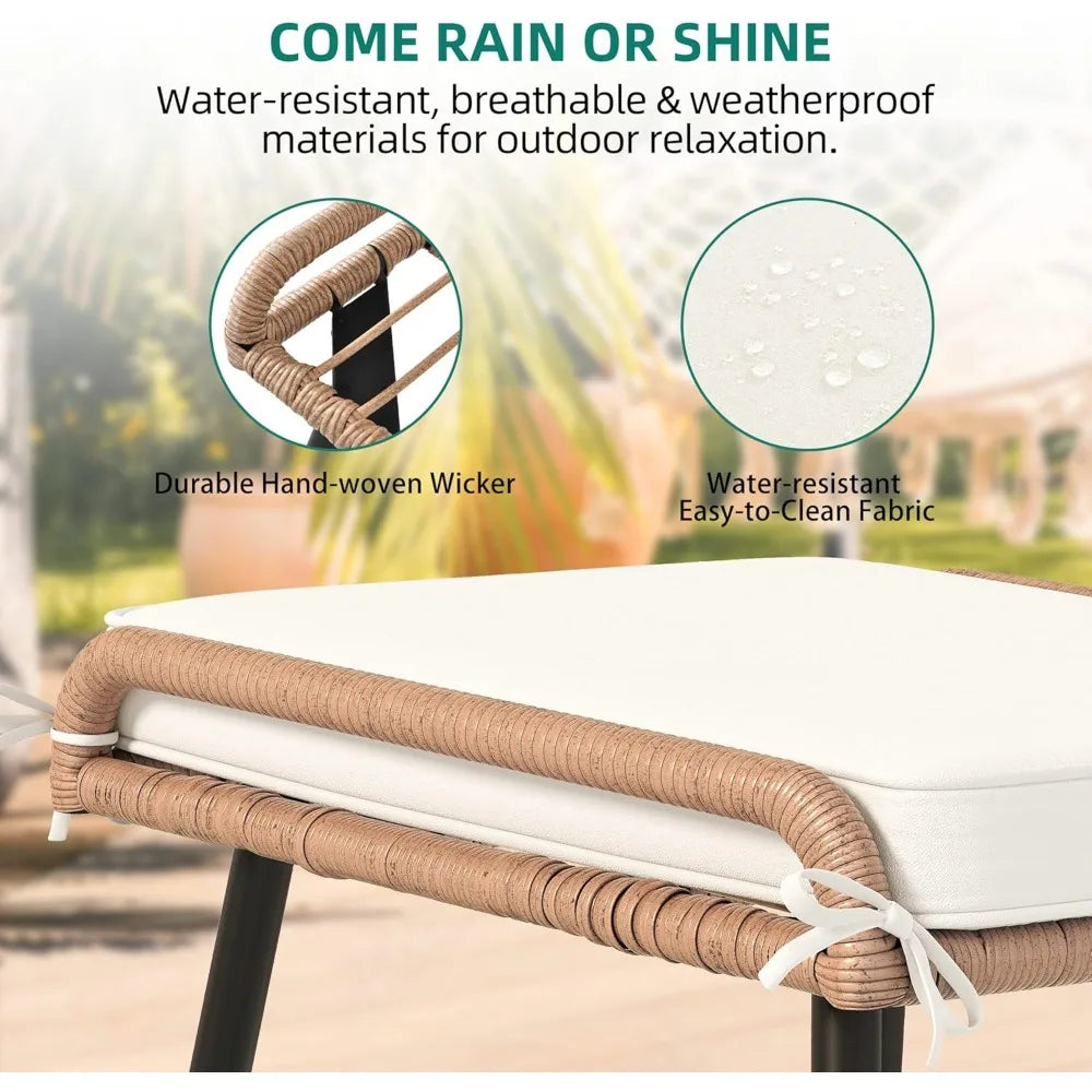 5-Piece All-Weather Outdoor Wicker Furniture Set