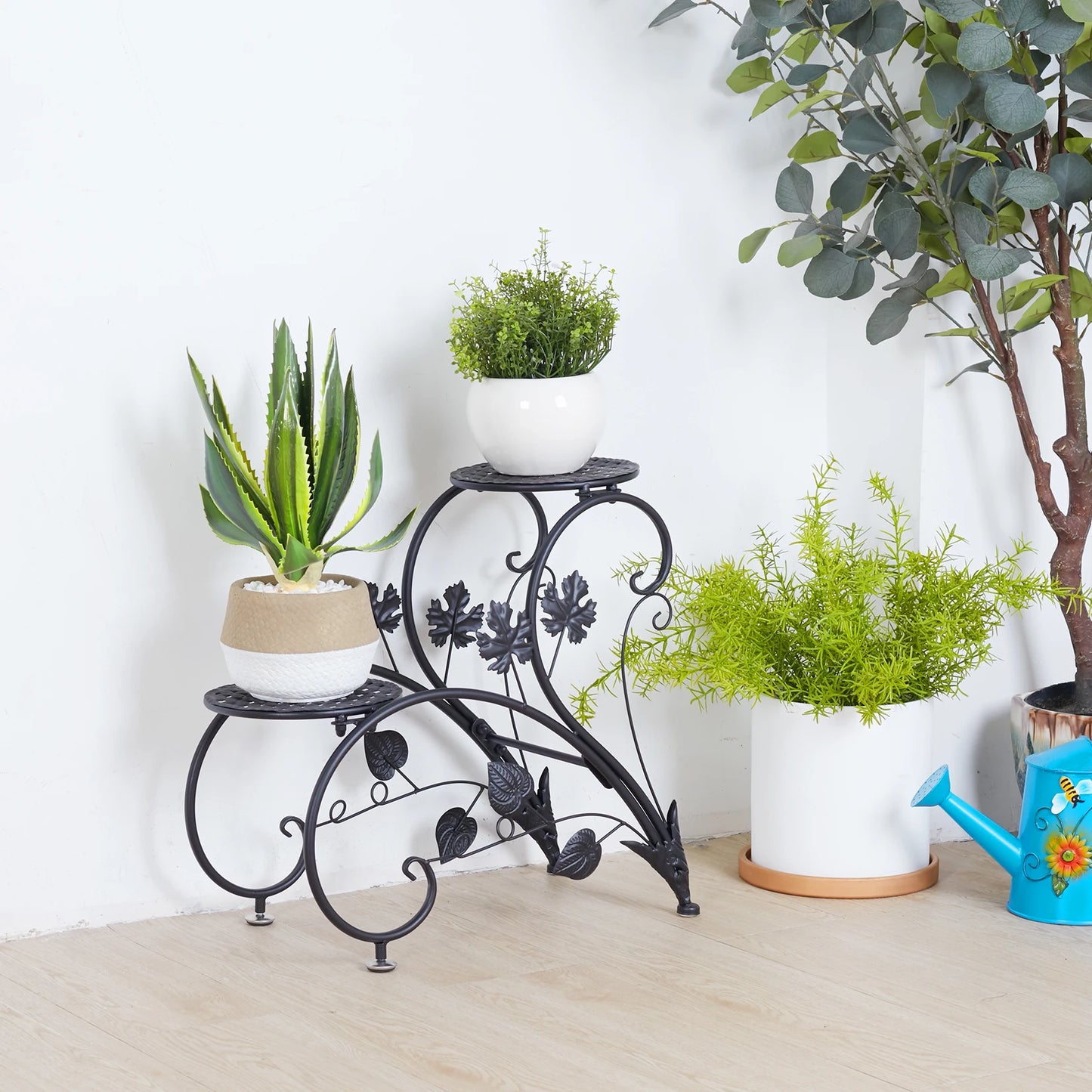 4 Tier Potted Flower Stand Indoor Outdoor Plant Holder