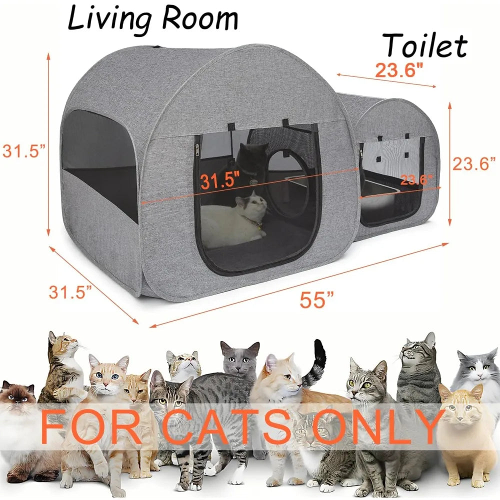 Foldable Cat Playpen For Recovery And Postoperative Care