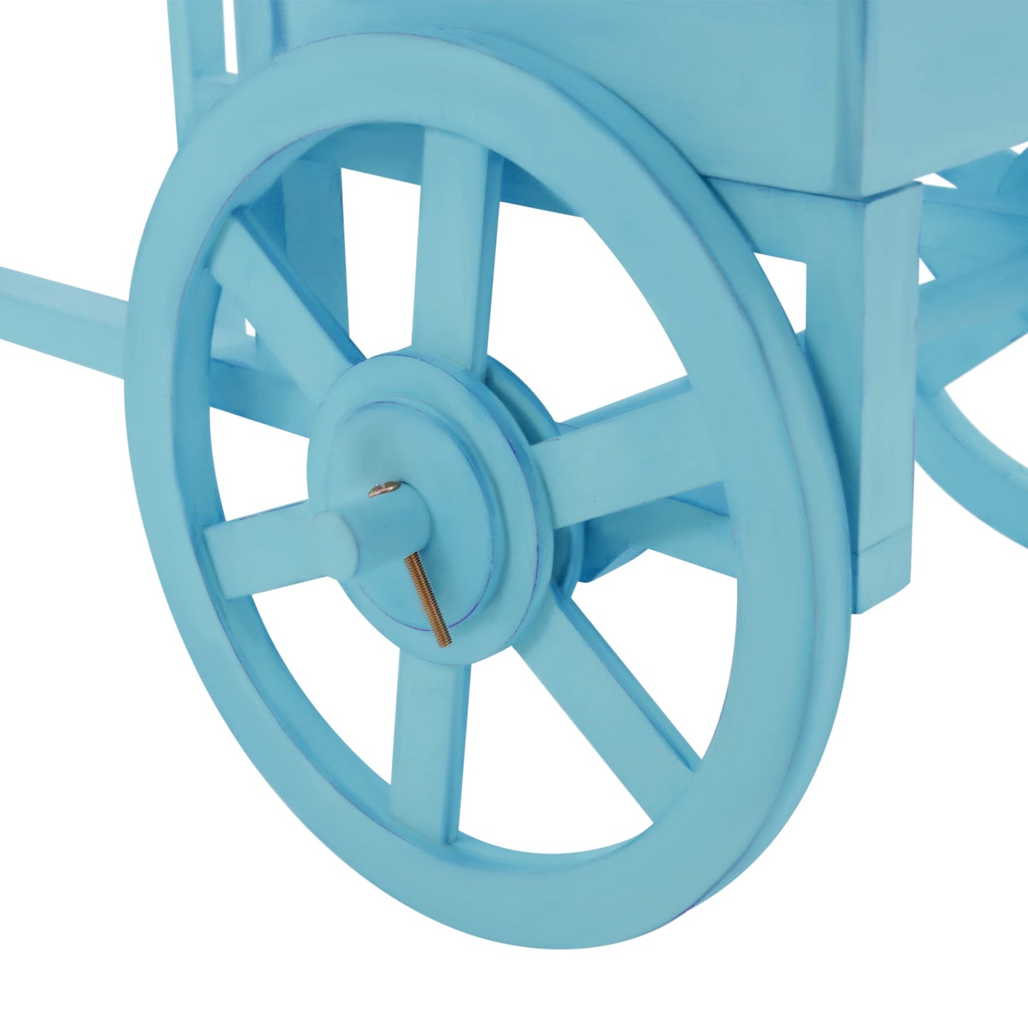 3-Tiered Flower Cart Display Stand With Blackboard Wheels