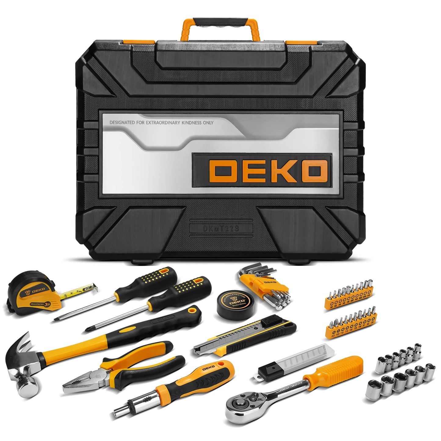 DEKODIY 228Pcs Socket Wrench Auto Repair Tool Kit Set