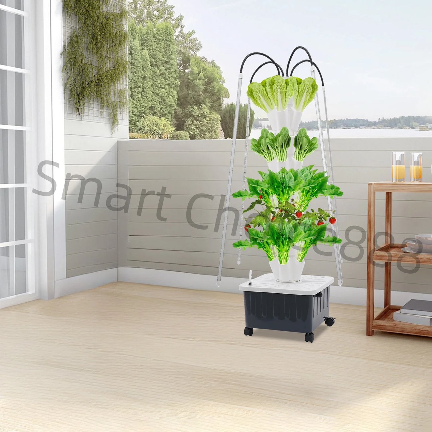 Hign-concerned 40 Hole Hydroponics Indoor Vertical Garden Tower Kit LED