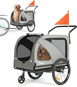 Dog Bike Trailer and Stroller for Pets Up to 88 Pounds