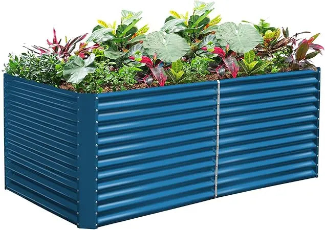 Land Guard 8x4x3ft Galvanized Raised Garden Bed 36 Inch Tall
