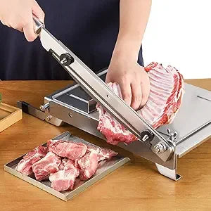 DAFIFY 2 Blade Manual Meat Ribs Chopper Slicer Bone Cutter