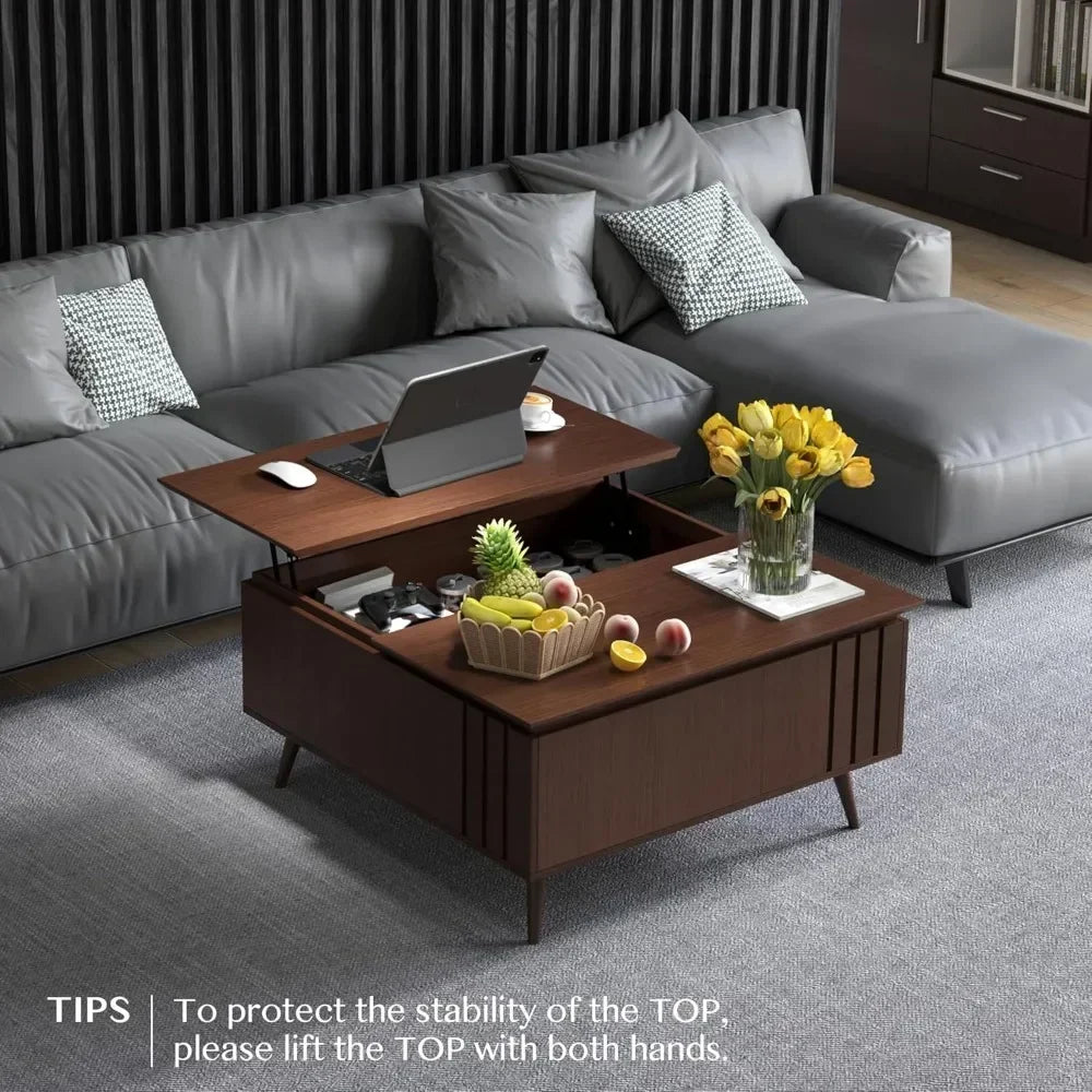 Mid Century Modern Lift Top Coffee Table With Storage